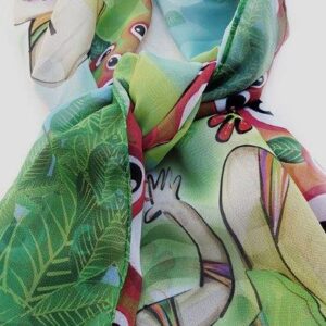 Echarpe Lenda do Guaraná. Embalagem de madeira