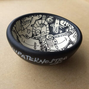 Mini Cuia Joias Traços JOIPB-0001. Desenhos sobre Cerâmica | Lu Paternostro (Vendido)