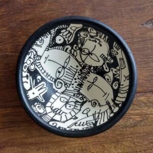 Mini Cuia Joias Traços JOIPB-0001. Desenhos sobre Cerâmica | Lu Paternostro (Vendido)