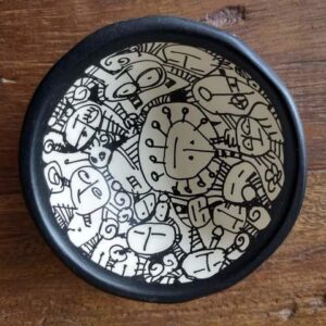 Mini Cuia Joias Traços JOIPB-0003. Desenhos sobre Cerâmica | Lu Paternostro (Vendido)